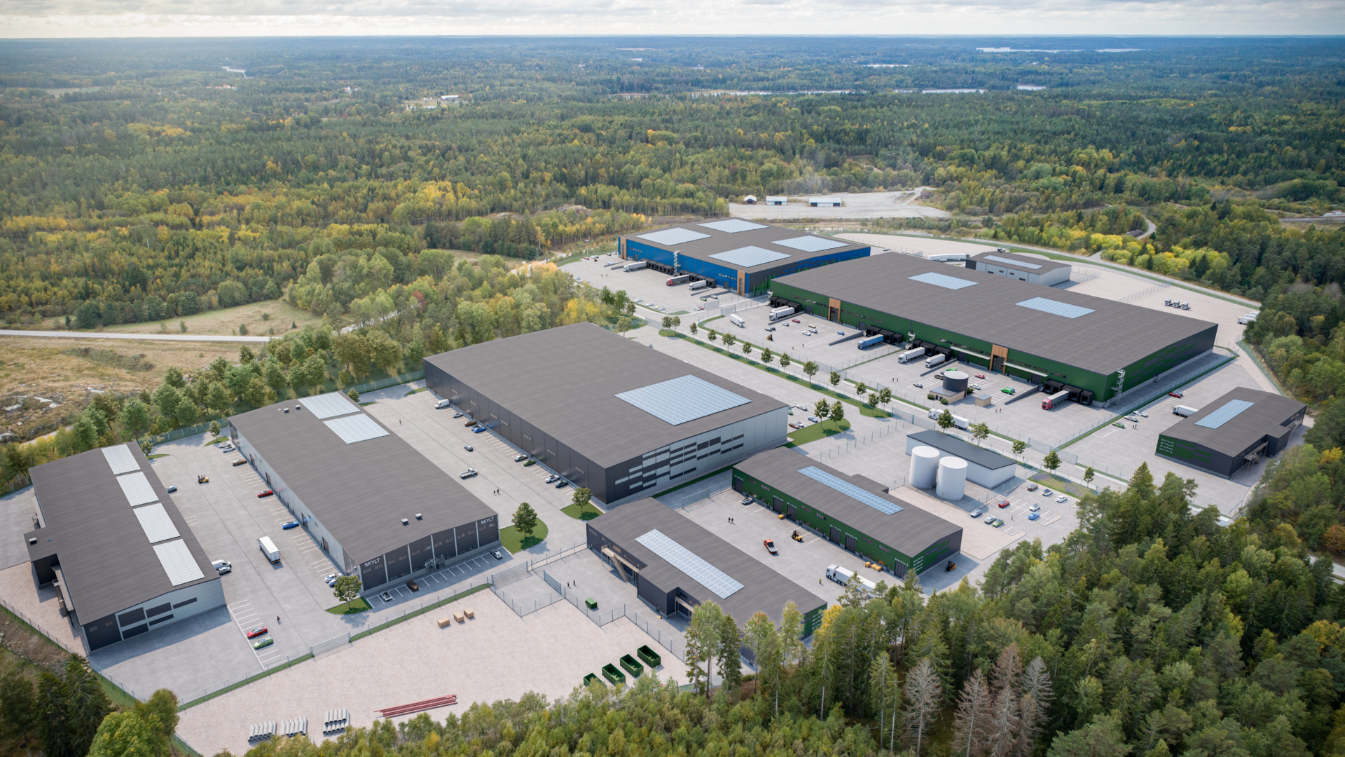 Drönarbild stockholm syd fastighet